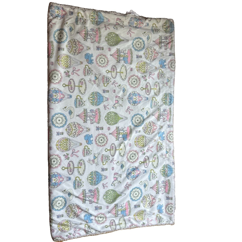 Simply Baby Chic Blanket Carousel Design Baby/Toddler/Children 34 1/2 X 29 1/2 - Picture 4 of 11